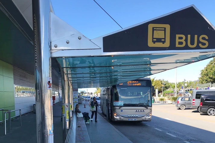 Transportation from Ibiza airport by bus